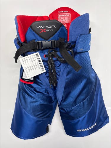 New!! Bauer Vapor X900 Hockey Pants Junior X-Large Blue