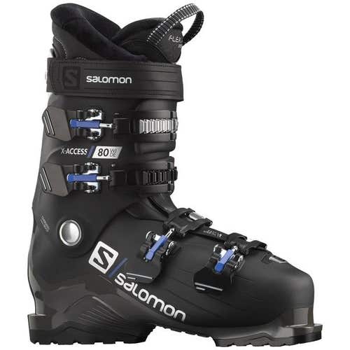 USED 2018 Salomon X-Access R80 Ski Boots - 26.5 - Black / Blue
