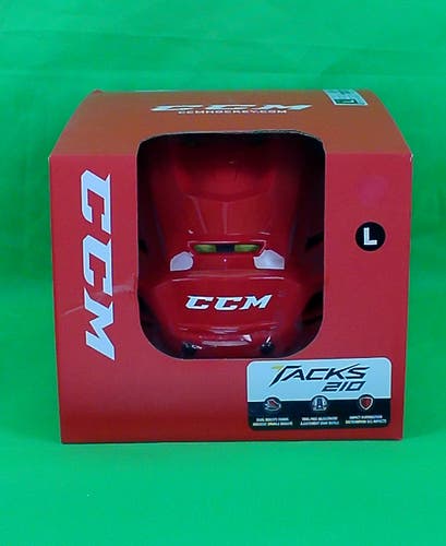 Large Senior CCM Tacks 210 Helmet (New) - Red