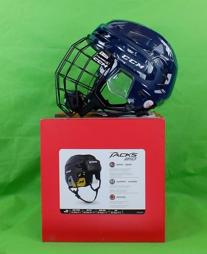 Large Senior CCM Tacks 210 Combo Helmet (New) - Navy