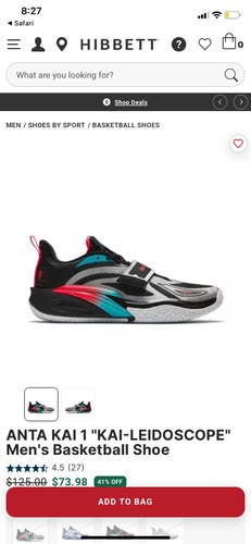 ANTA KAI 1 - KAI-LEIDOSCOPE - Men’s Basketball Shoes - Size 9.5