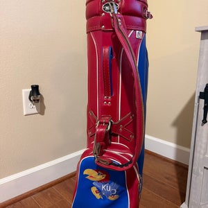 VINTAGE: Miller Pro Model Leather Golf Bag Kansas Jayhawks