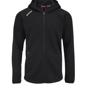 NEW CCM Premium Tech Fleece Full Zip Hoodie, Black, Sr. XXL