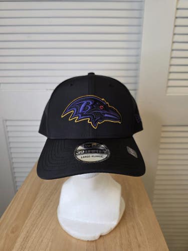 NWS Baltimore Ravens New Era 39thirty Night Flex Hat L/XL NFL
