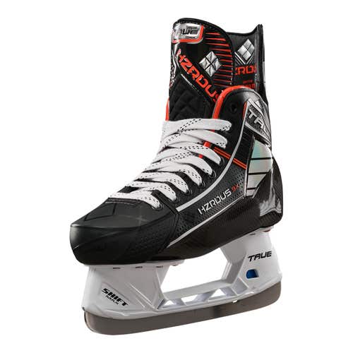 True Intermediate Hzrdus 9X Hockey Skates in Black/Orange | Size: 4 wide width brand new in box