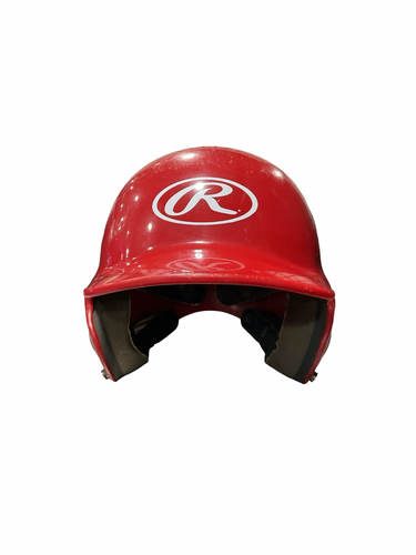 Used Rawlings BASEBALL HELMET 6 1/4-6 7/8 Batting Helmet No Mask Red One Size 11834-S000054086