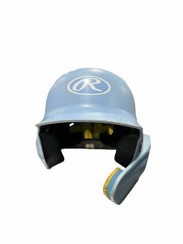 Used Rawlings BASEBALL HELMET 6 3/8-7 1/8 Batting Helmet No Mask Sky Blue One Size 11834-S000054032
