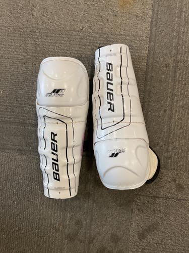 Used Bauer JR19 TOEWS Junior Shin Guards White 10" 11614-S000240265