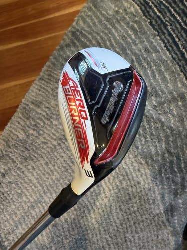 TaylorMade AeroBurner 3 wood Rescue 19 Regular Flex Stainless Shaft RH W Cover