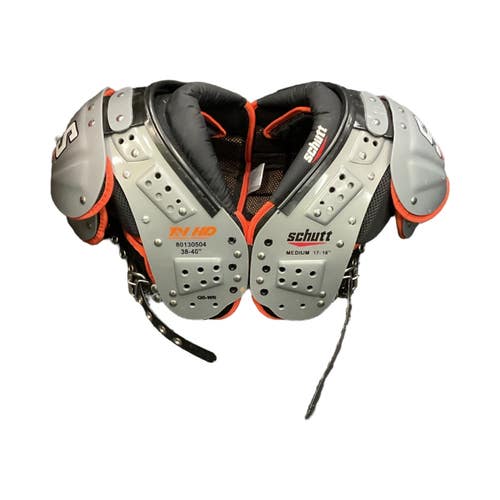 Used, Schutt XVHD FB Shoulder Pads, Grey, MD 11859-S000032175