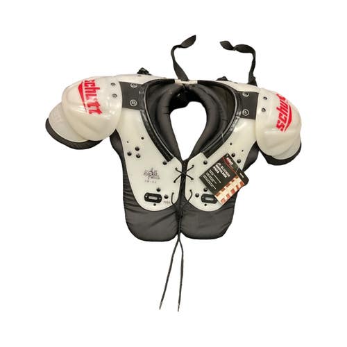 Used, Schutt JR BLOCKER FB Shoulder Pads, White, MD 11859-S000032176