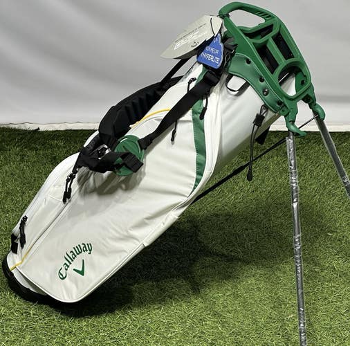 Callaway Hyperlite Zero Stand Carry Golf Bag White/Green 4-Way Top NEW!