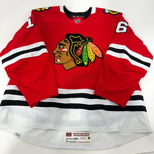 Jujhar Khaira #16 Home Chicago Blackhawks Game Worn Jersey 2022-2023, Set 2 | 9798-25488