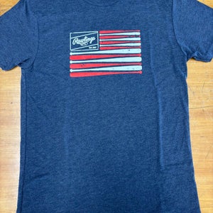 Bundle: Rawlings American Flag Tee (Adult M) Rawlings Logo Tee (Adult 2XL)