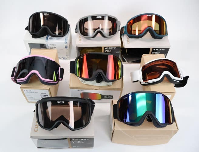 Lot of 8 Ski Snowboard Goggles Mixed Condition Smith / Giro READ