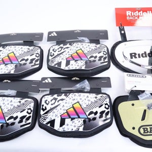 Lot Of 6 Adult Football Back Plate Battle / Riddell / Adidas / NEW READ INV#216