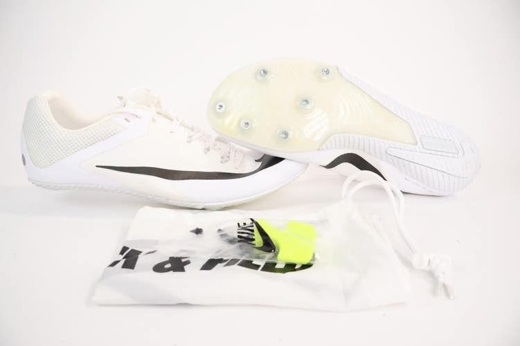 Nike Zoom Rival Sprint Track Field Spikes White Black DC8753-100 Men's Sz 14 NEW