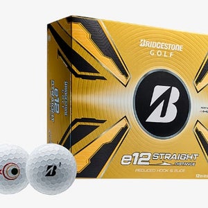 Bridgestone e12 Straight Distance Golf Balls (White, 12pk) 1 DZ 2025 NEW
