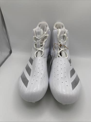 Adidas Adizero Chaos Linemen Mens Football Cleats Shoe White Size 10 NWOB