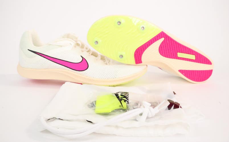 Nike Rival Distance Track & Field Size 11.5 White W/ Sail Pink Swoosh NEW