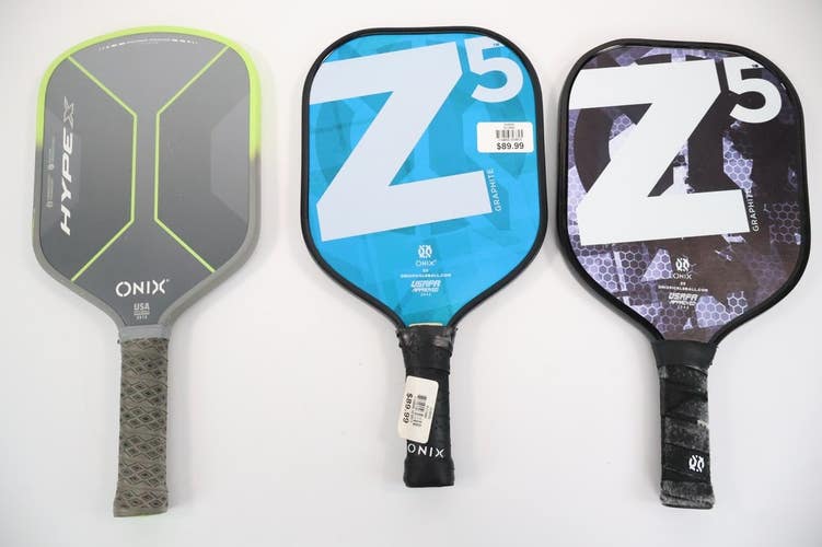 Lot of 3 Onix Pickleball Paddles Used Condition READ