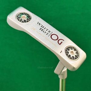 Odyssey White Hot OG 1 34" L-Neck Blade Putter Golf Club W/ Stroke Lab Red