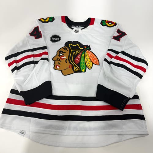 Josh Healey #47 Away Chicago Blackhawks Team Issued Jersey 2023-2024 | 25646