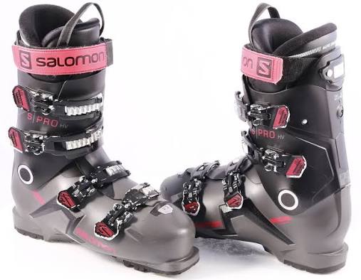 USED 2023 Salomon S/Pro HV R90 Ski Boots - Black / Red - 28.5