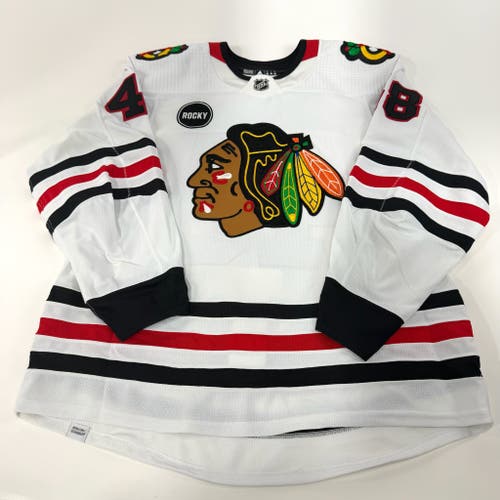 Filip Roos #48 Away Chicago Blackhawks Team Issued Jersey 2023-2024 | 25622