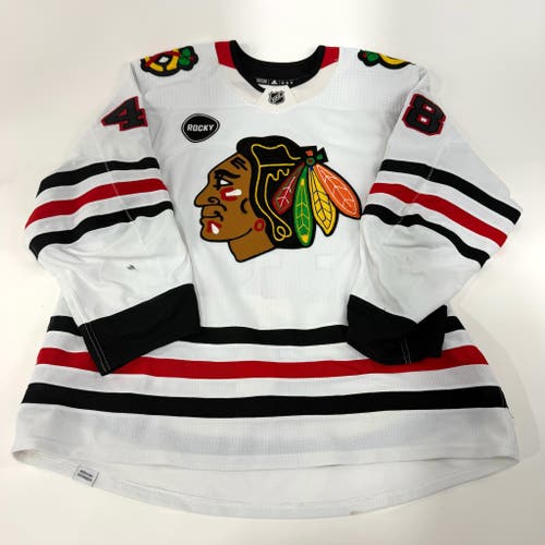 Filip Roos #48 Away Chicago Blackhawks Game Worn Jersey 2023-2024, Set 22/23 - 1 | 25586