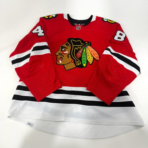 Filip Roos #48 Home Chicago Blackhawks Game Worn Jersey 2022-2023, Set 1 | 25486