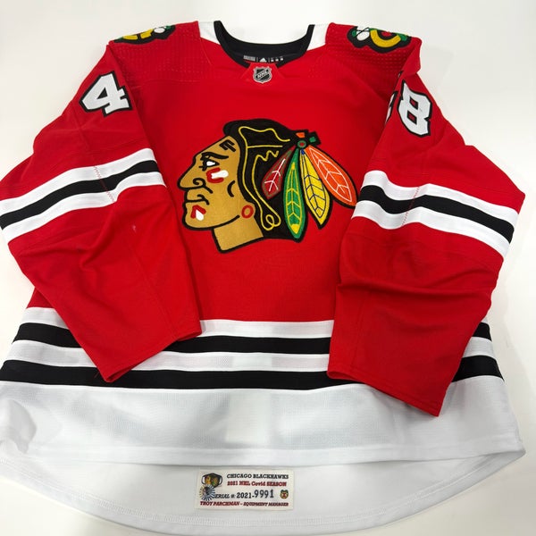 Wyatt Kalynuk #48 Home Chicago Blackhawks Team Issued Jersey 2020-2021, Set 2 | 9991-7397