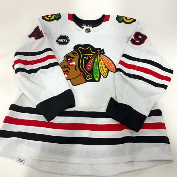 Lucas Romeo #49 Away Chicago Blackhawks Team Issued Jersey 2023-2024 | Size 56 | 25623