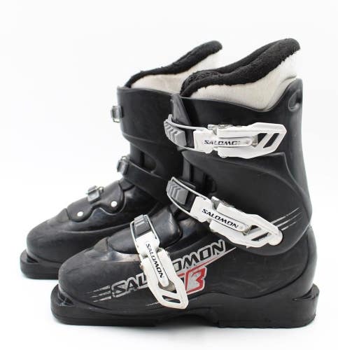 Salomon T3 Junior Ski Boots - Size 8.5 / Mondo 26.5 Used