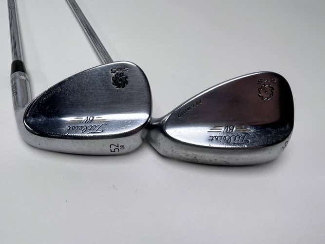 Titleist Vokey SM5 Tour Chrome Wedge Set 52* 8 56* 10 Wedge Steel Mens RH