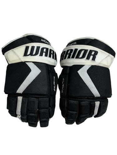 Warrior Alpha 4-Roll Wichita Thunder Pro Stock Hockey Gloves 14” Black (Used) 78077