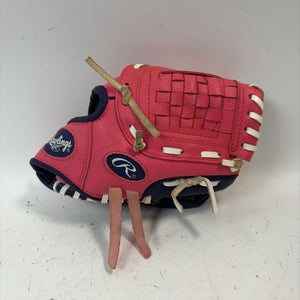 Rawlings Player Series Baseball Glove, Pink/Purple, RHT, 9"