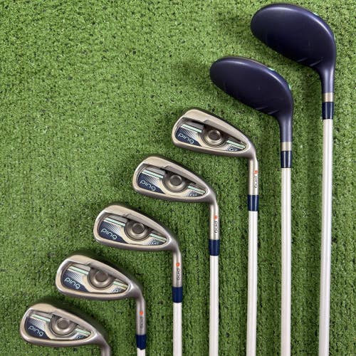 Ping G Le Iron Hybrid Set 5H 6H 7-PW SW Ladies Womens Flex Orange Dot +1/2 Long