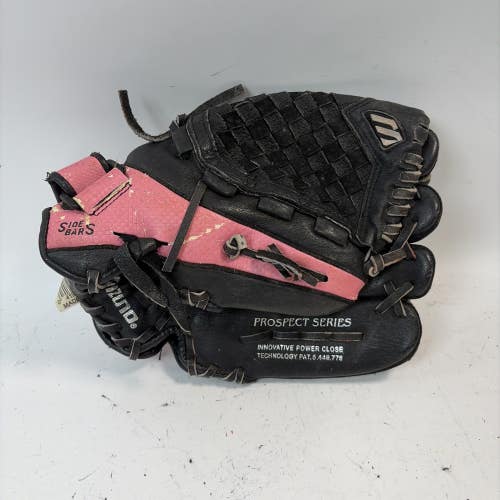 Mizuno Finch Softball Glove, Pink/Black, RHT, 11"