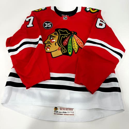 Jakub Galvas #76 Home Chicago Blackhawks Team Issued Jersey 2021-2022, Set 1 | 2911-21747