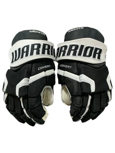Warrior Covert Pro Wichita Thunder Pro Stock Hockey Gloves 15” Black/White (Used) 9412