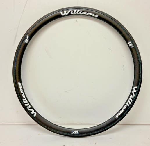 Williams 20-Hole Black Aero Carbon 700C Bicycle Rim EXCELLENT Fast Shipping