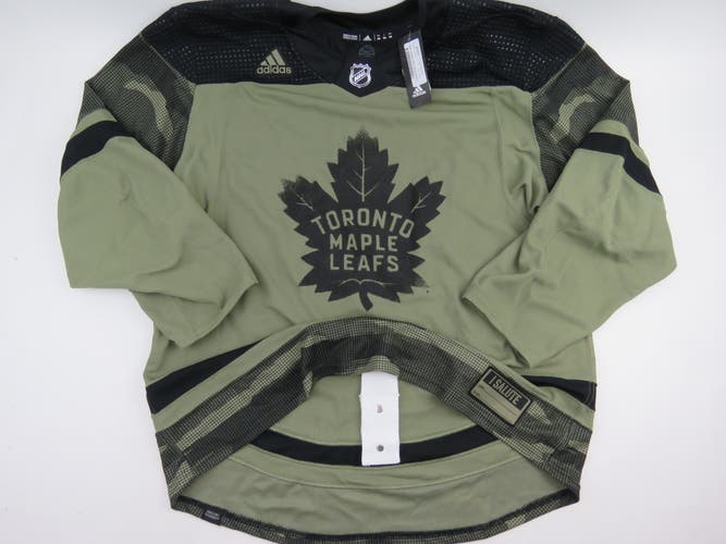 Adidas Team Issued Toronto Maple Leafs Military Night Warm Up NHL Hockey Jersey Size 56 Camo