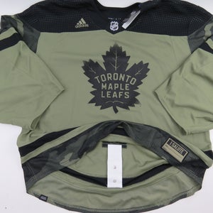 Adidas Team Issued Toronto Maple Leafs Military Night Warm Up NHL Hockey Jersey Size 58 GOALIE