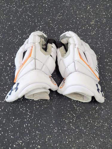 Used Under Armour ENGAGE Lacrosse Gloves Mens White 13" 11849-S000041950