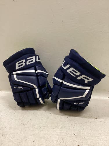 Used Bauer VAPOR 3X Junior Gloves Navy Blue 10" 11725-S000504159