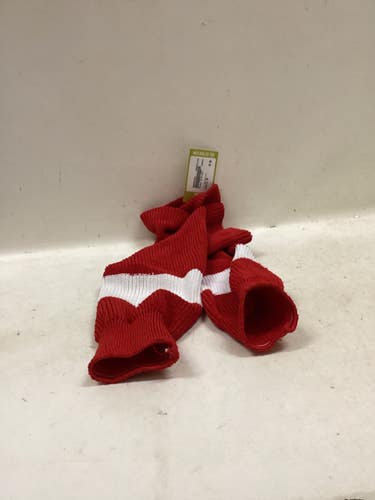 Used Hockey Sock White/Black/Red 19" 11725-S000504166