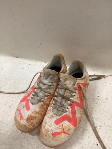 Used Puma Soccer Cleats White And Pink Junior 02 11725-S000504411