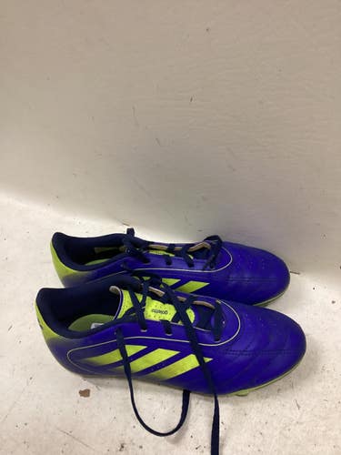 Used Adidas Soccer Cleats Royal Blue And Lime Green Junior 04 11725-S000504441