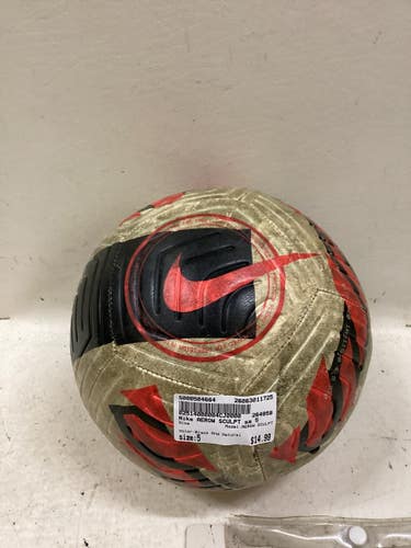 Used Nike AEROW SCULPT All Size Soccer Ball Black And Natural 5 11725-S000504664